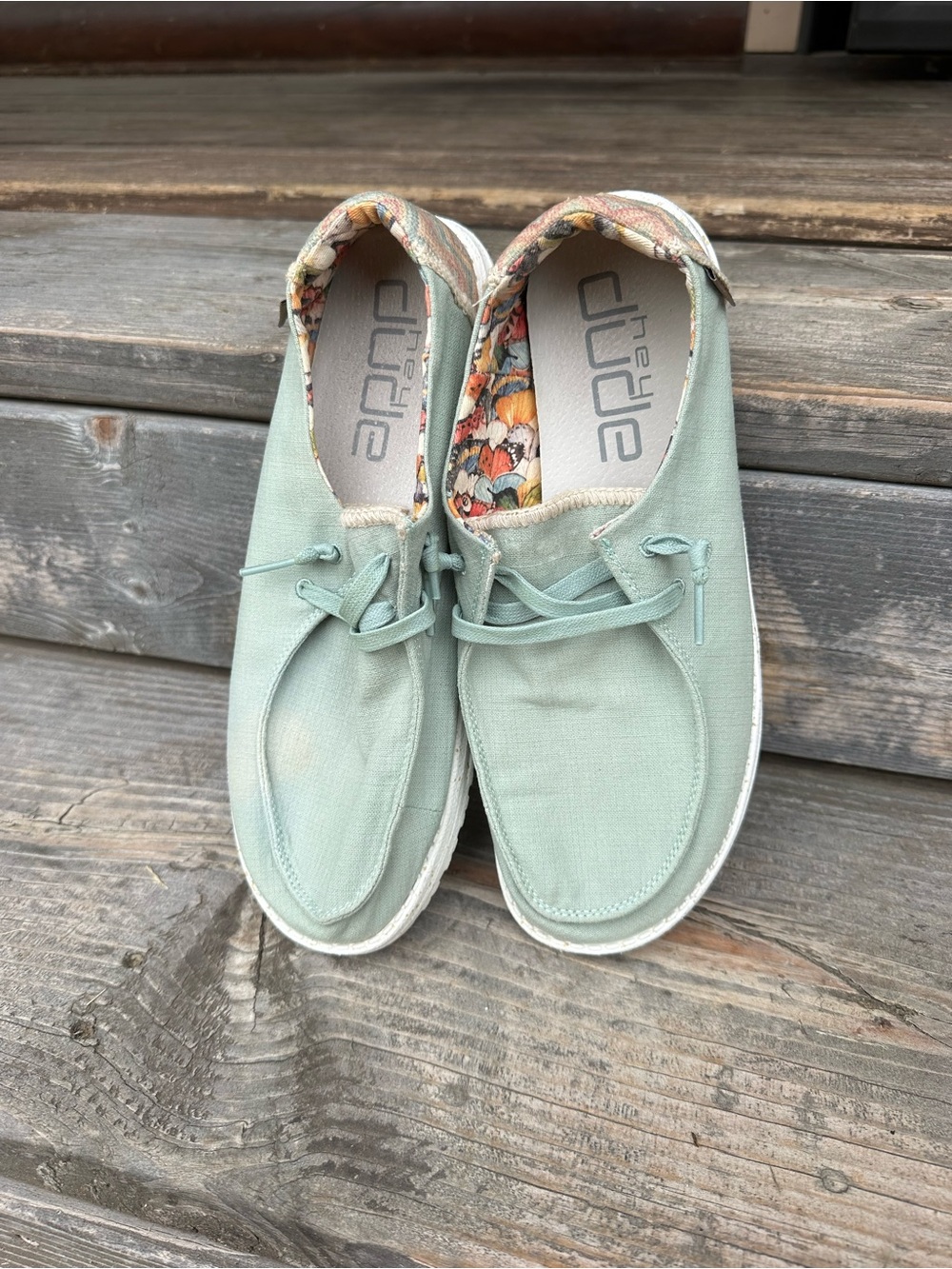 Green/aztec strips hey dudes